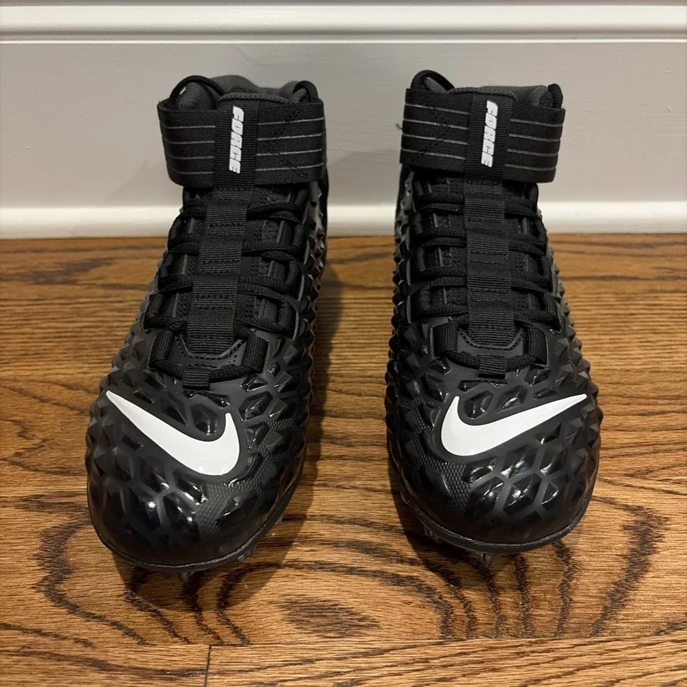 Nike Force Savage Pro 2 Black White Football Cleats Men's Size 8.5 AH4000-002